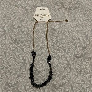 Kinsley Armelle Black and Gold Adjustable‎ Necklace